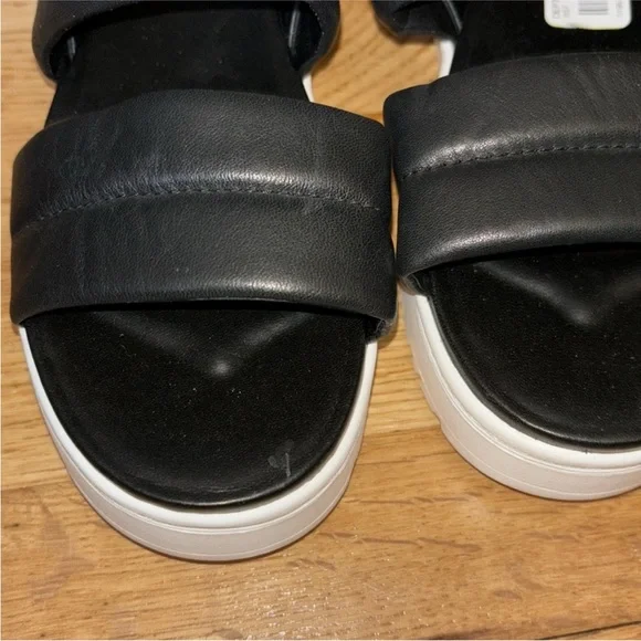 UGG Black Leather Strap Sandals - Picture 3 of 3